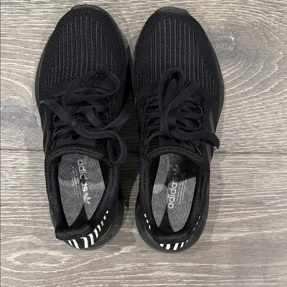 Adidas Women's Black Knit Sneakers - Picture 1 of 5